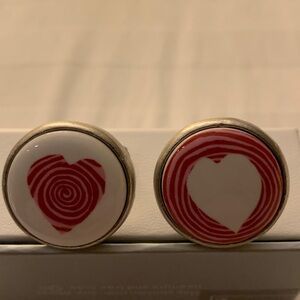 Paul Smith CUFFLINKS Rare Heart motif  alternate Color Enamel  BNWOT or Box
